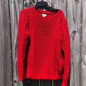 Oversized red sweater